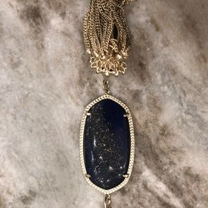 Kendra Scott Rayne necklace. navy with gold specks